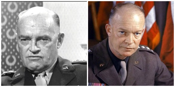 Set designer Henry Grace (left) and President Dwight Eisenhower (right) 