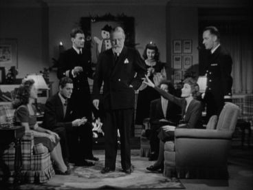 Christmas party scene in "Since You Went Away" with everyone playing charades. -screencapped by the Hollywood Comet