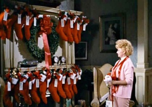 Helen looks at 18 stockings in "Yours, Mine and Ours"