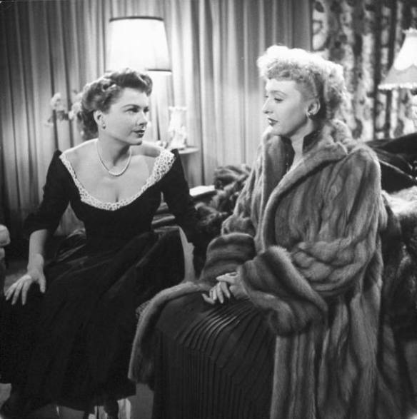 Anne Baxter and Celeste Holm in "All About Eve" (1950). Photo from LIFE magazine