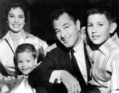 Tony Martin with wife of 60 years, Cyd Charisse, and children Tony Jr. and Nicky in 1956.