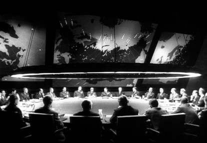 The "war room" in "Dr. Strange Love: or How I Stopped Worrying and Learned to Love the Bomb." 