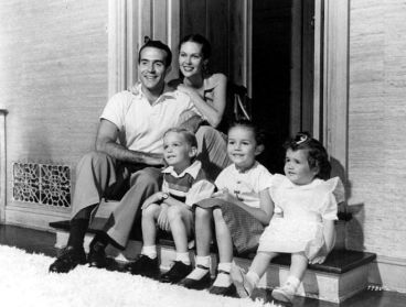 Ricardo Montalbon and his wife Georgiana in 1951 with their children Laura, Mark and Anita 