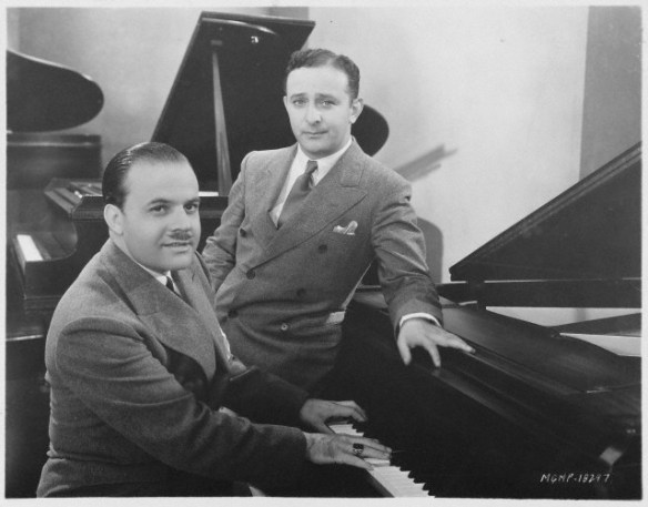 Nacio Herb Brown (left) and Arthur Freed (right) in 1929. The two wrote several songs together.