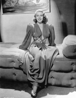 Though Lana rarely wore low cut dresses, this fuchsia gown was a favorite. 