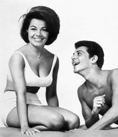 Annette Funicello and Frankie Avalon in "Beach Party"