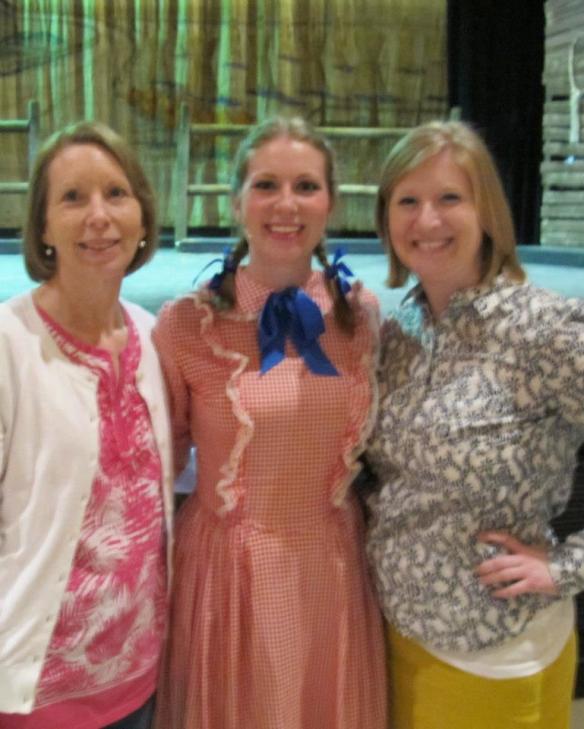 Dressed as Ado Annie when my mom and sister came to see me in Oklahoma