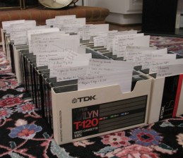 An example of all the movies my mom records.