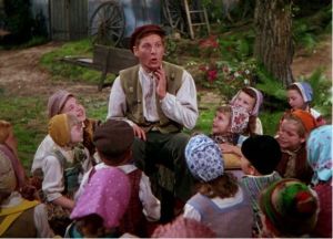 Danny Kaye as Hans Christian Anderson tells stories to village children.
