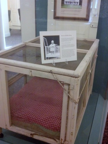 An odd play pin that Ava (pictured on top) used as a child. It could be rolled around and had a top. (Comet Over Hollywood/Jessica P.)