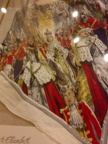 A scarf that belonged to Gardner from Queen Elizabeth's coronation in 1952. (Comet Over Hollywood/Jessica P.)