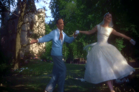 Astaire and Hepburn dancing in "Funny face" 