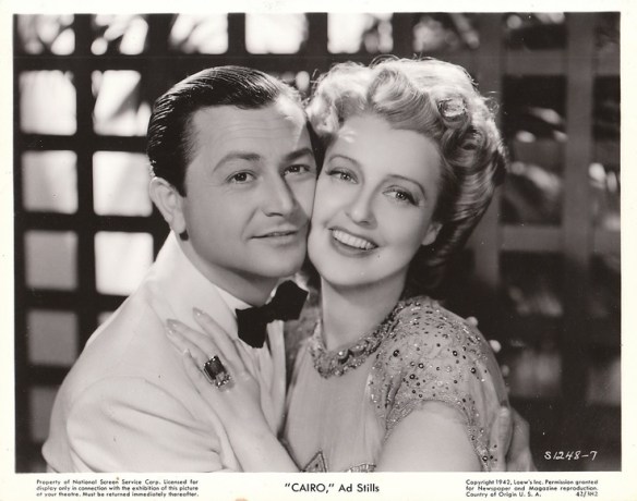 Publicity photo of Robert Young and Jeanette MacDonald for "Cairo."