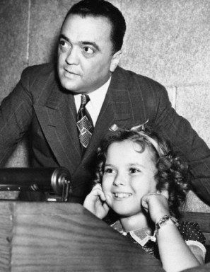Shirley with J. Edgar Hoover in 1938. 