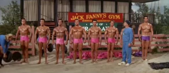 Muscle men in "Muscle Beach Party" (Comet Over Hollywood/Screen capped by Jessica P)