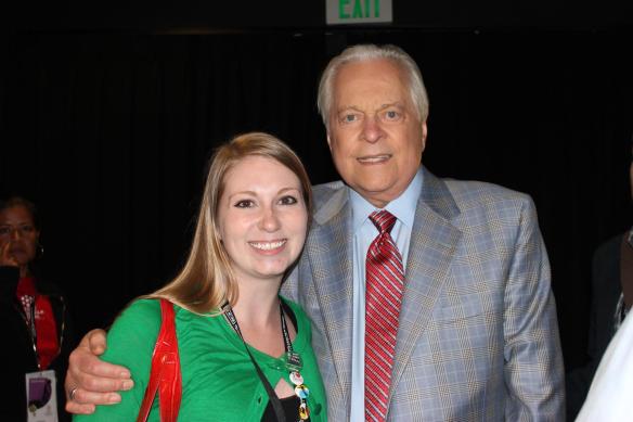 Comet Over Hollywood owner Jessica Pickens with TCM host Robert Osborne at TCMFF 2013. 