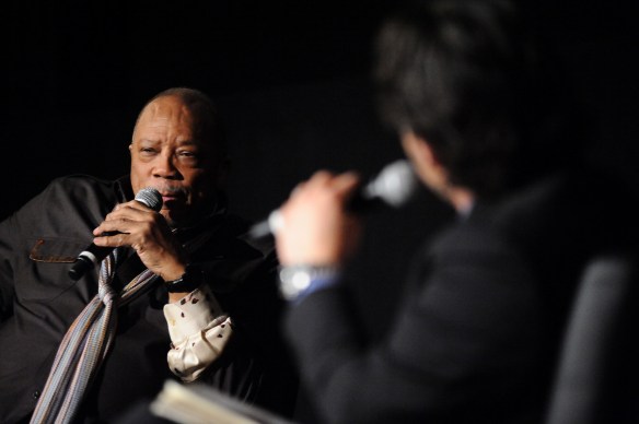 Quincy Jones during an interview with Ben Mankiewicz during the TCMFF, April 11, 2014. Jones discussed his career and "The Italian Job" (Getty Images)