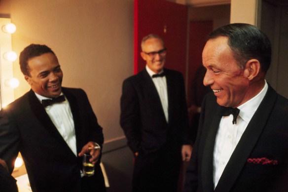 1964: Quincy Jones and Frank Sinatra in Sinatra's dressing room.