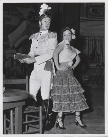 Van Johnson and Kathryn Grayson dressed for the "Carmen" dream sequence in "Grounds for Marriage." 