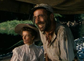 Katharine Hepburn and Humphrey Bogart in "African Queen" (1951)