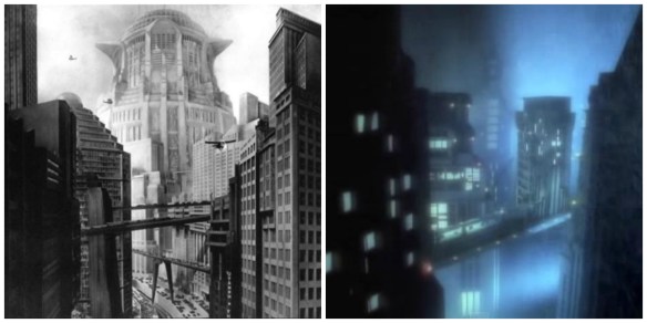 A city scene from "Metropolis" and "Express Yourself." 
