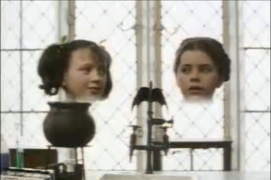 Worst witch Mildred Hubbel (right) makes she and her friend Maud disappear when she makes a mistake with a laughing potion.