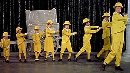 Bob Hope and the Seven Little Foys in the 1955 biographical film.