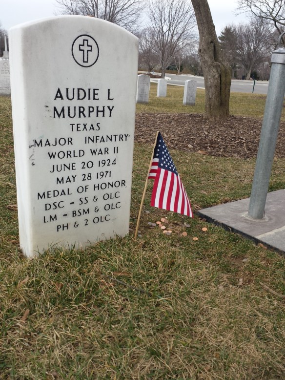 World War II veteran, actor Audie Murphy's grave in Arlington National Cemetery. (Comet Over Hollywood/Jessica P)