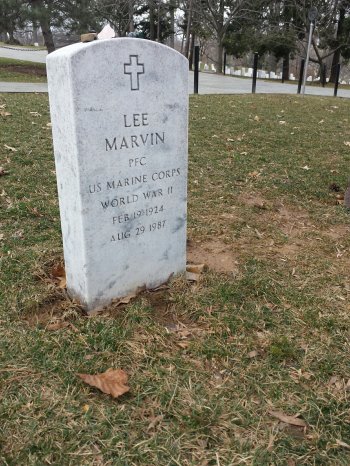 Lee Marvin's grave at Arlington National Cemetery, located just below the Tomb of the Unknown Soldier. (Comet Over Hollywood/Jessica P)