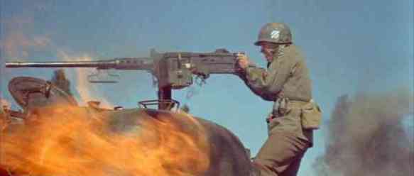 Audie Murphy in "To Hell and Back" (1955), the dramatization of Murphy's memoirs.  