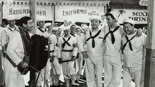 Jack Haley, Herb Anderson and Jack Oakie in "Navy Blues."