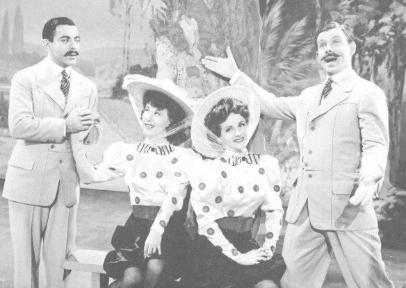 Eddie Cantor, Constance Ford, Joan Davis, George Murphy in 