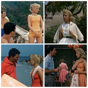 Views of Sandra Dee in some of my favorite swimsuits and dresses from "Gidget." 