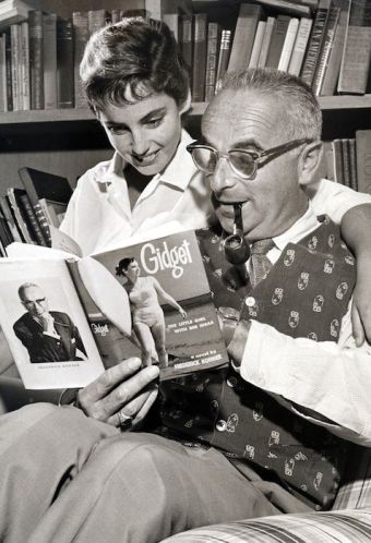 Screenwriter Frederick Kohner with his daughter Kathy, who served as inspiration for Gidget.