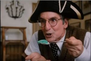 Leonard Frey as Mr. Witherspoon with spinach ice cream.