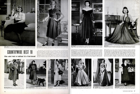 Top 10 Best Dressed women in the United States. (LIFE scan by Comet Over Hollywood)