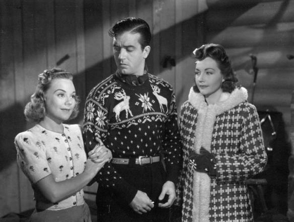 Sonja Henie, John Payne and Lynn Bari in "Sun Valley Serenade" 