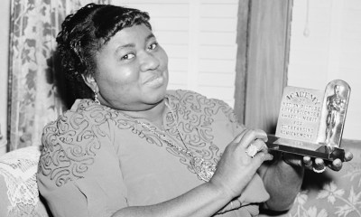 Hattie McDaniel with her Academy Award for Best Supporting Actress which has been missing since the 1960s.