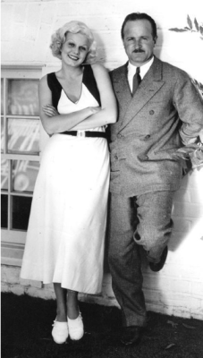 Jean Harlow and her third and last husband, Harold Rosson. 