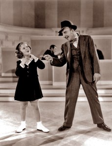 Shirley Temple and Jimmy Durante in "Little Miss Broadway."