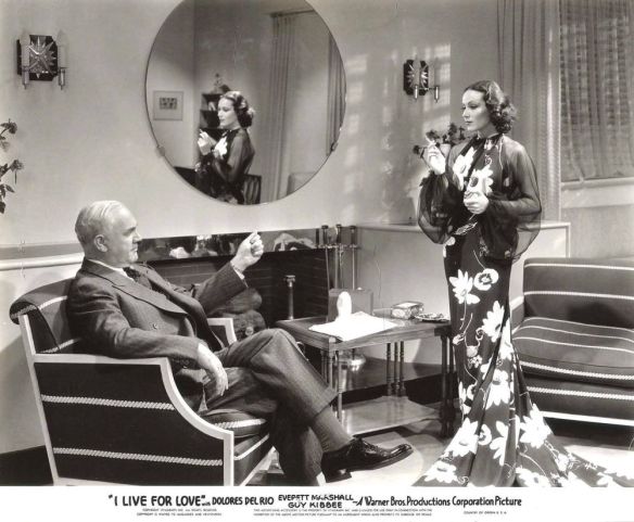 Benton Churchill and Dolores Del Rio in "I Live for Love." 