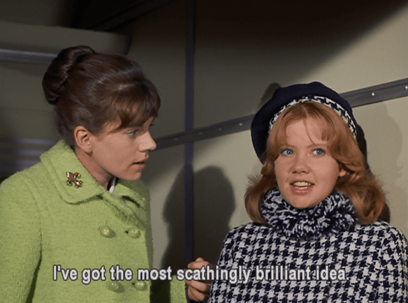 "I've got this most scathingly brilliant idea" —Hayley Mills in "The Trouble with Angels" (Comet Over Hollywood/Jessica P. screen cap)