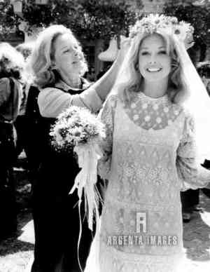 Actress Mona Freeman with daughter Monie Ellis on the set of "Gidget Gets Married." 