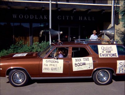 Gidget protesting loud noises. 