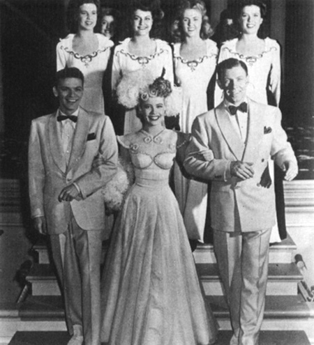 Frank Sinatra, Gloria DeHaven and George Murphy in "Step Lively" 