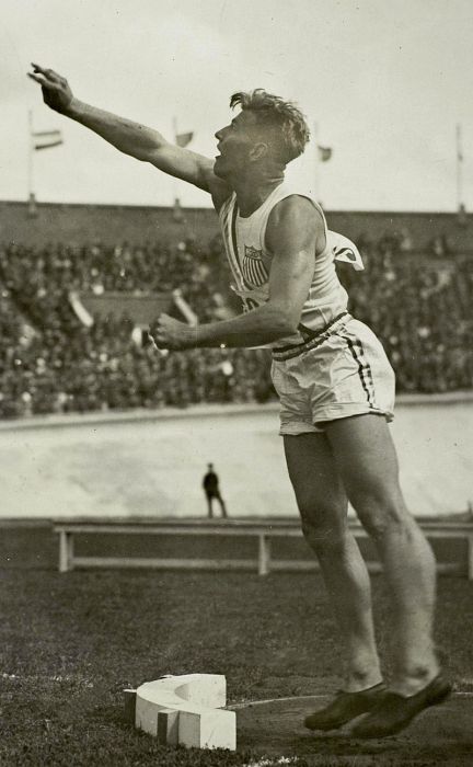 Herman Brix competing in the 1928 Olympics in Amsterdam.