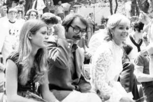 Debbie Reynolds with Carrie Fisher at the opening of Land of Oz in 1970.