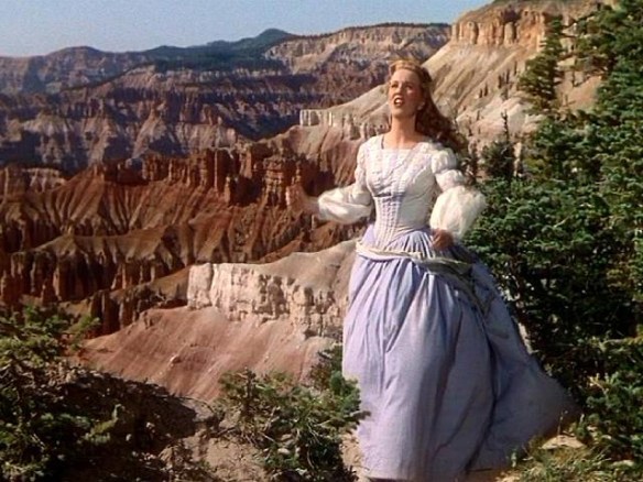 Deanna Durbin on location in Utah at the Cedar Breaks