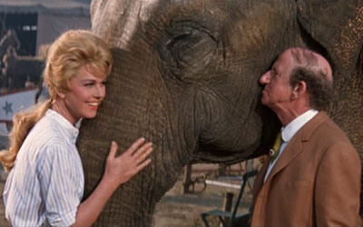 Doris Day, Syd the Elephant and Jimmy Durante 