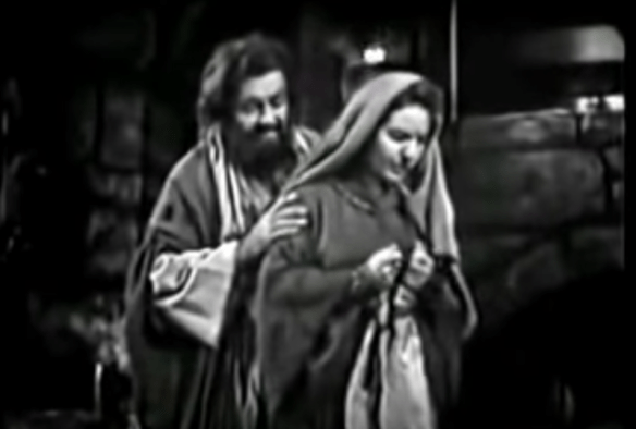 The Innkeeper (Middleton) and his wife (Conner) 